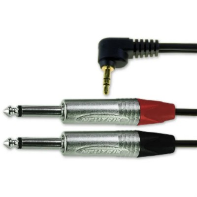 Van Damme PX Male 3.5 mm Stereo Jack to Male RCA x 2 Auxiliary Cable Black 3 m 103-321-702
