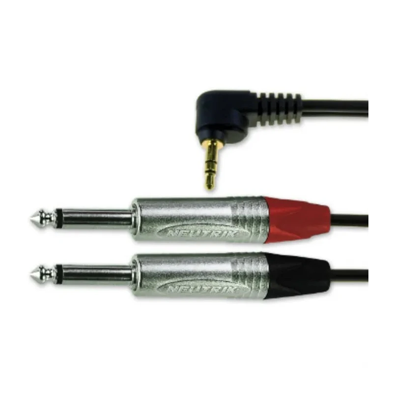 Van Damme PX Male 3.5 mm Stereo Jack to Male RCA x 2 Auxiliary Cable Black 3 m 103-321-702