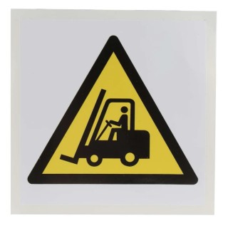RS PRO Hazard Warning Sign Label Forklift Truck Self-Adhesive Vinyl 100mm x 100mm 813-4441