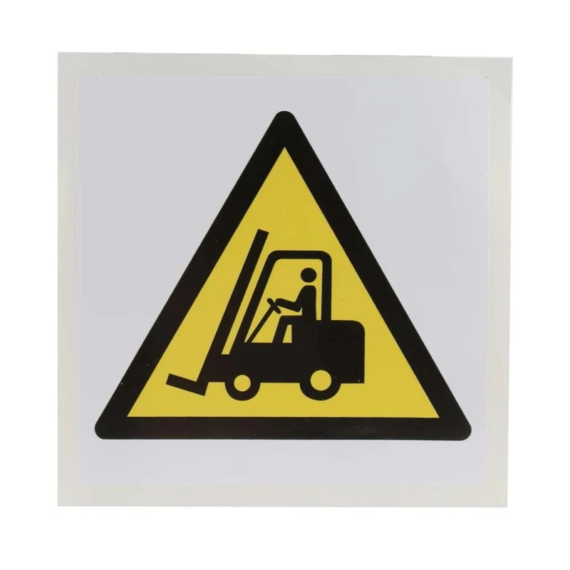 RS PRO Hazard Warning Sign Label Forklift Truck Self-Adhesive Vinyl 100mm x 100mm 813-4441