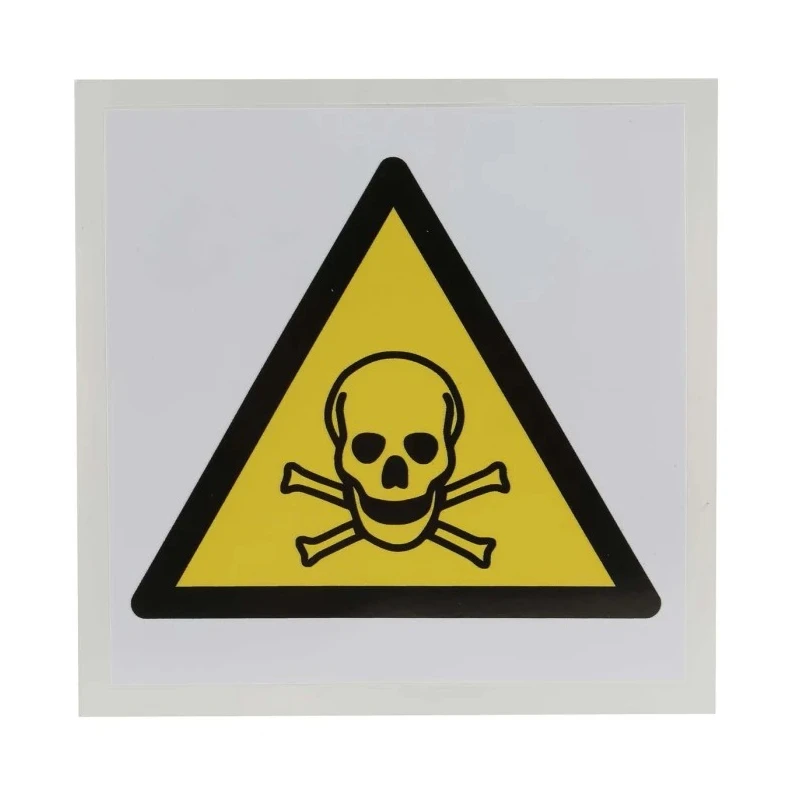RS PRO Vinyl Self-Adhesive Hazard Warning Label Sign 100mm x 100mm ISO 7010 Toxic 813-4457