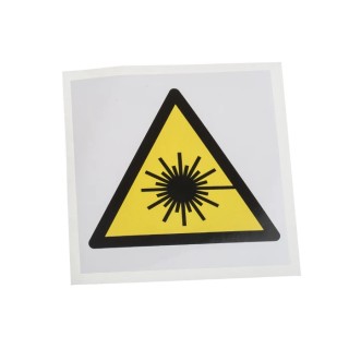 RS PRO Hazard Warning Sign Label, Self-Adhesive Vinyl, Laser Beam Warning, 100mm x 100mm, ISO 7010 Standard 813-4448