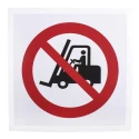 RS PRO Vinyl No Access for Forklift Trucks Prohibition Sign 100mm x 100mm ISO 7010 813-4511