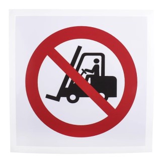 RS PRO Vinyl No Access for Forklift Trucks Prohibition Sign 100mm x 100mm ISO 7010 813-4511