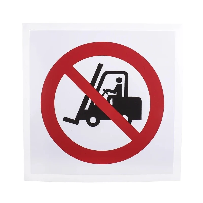 RS PRO Vinyl No Access for Forklift Trucks Prohibition Sign 100mm x 100mm ISO 7010 813-4511
