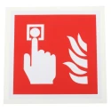 RS PRO Vinyl Fire Safety Sign Fire Alarm Call Point Label Self-Adhesive 100mm x 100mm 813-4518