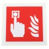 RS PRO Vinyl Fire Safety Sign Fire Alarm Call Point Label Self-Adhesive 100mm x 100mm 813-4518