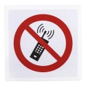 RS PRO Vinyl No Activated Mobile Phone Prohibition Sign 100mm x 100mm ISO 7010 813-4508