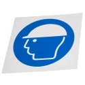 RS PRO Plastic Mandatory Head Protection Sign 200mm x 200mm ISO 7010 Standard 813-4583