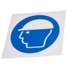 RS PRO Plastic Mandatory Head Protection Sign 200mm x 200mm ISO 7010 Standard 813-4583