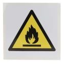RS PRO Hazard Warning Self-Adhesive Vinyl Label 100mm x 100mm Flammable ISO 7010 813-4463