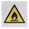 RS PRO Hazard Warning Self-Adhesive Vinyl Label 100mm x 100mm Flammable ISO 7010 813-4463