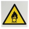 RS PRO Oxidising Hazard Warning Sign, Plastic, 200mm x 200mm, ISO 7010, 813-4568