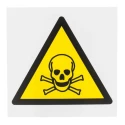 RS PRO Hazard Warning Sign Toxic Polypropylene ISO 7010 Standard 200mm x 200mm 813-4564