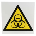 RS PRO Biological Hazard Warning Sign Plastic 200mm x 200mm ISO 7010 Standard 813-4577