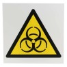 RS PRO Biological Hazard Warning Sign Plastic 200mm x 200mm ISO 7010 Standard 813-4577