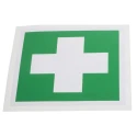 RS PRO Vinyl Green White First Aid Sign Label Symbol 100mm x 100mm 813-4527