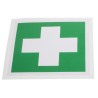 RS PRO Vinyl Green White First Aid Sign Label Symbol 100mm x 100mm 813-4527