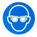 RS PRO Plastic Mandatory Sign PP Wear Eye Protection 200mm x 200mm ISO 7010 813-4586