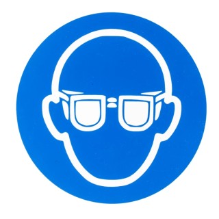 RS PRO Plastic Mandatory Sign PP Wear Eye Protection 200mm x 200mm ISO 7010 813-4586