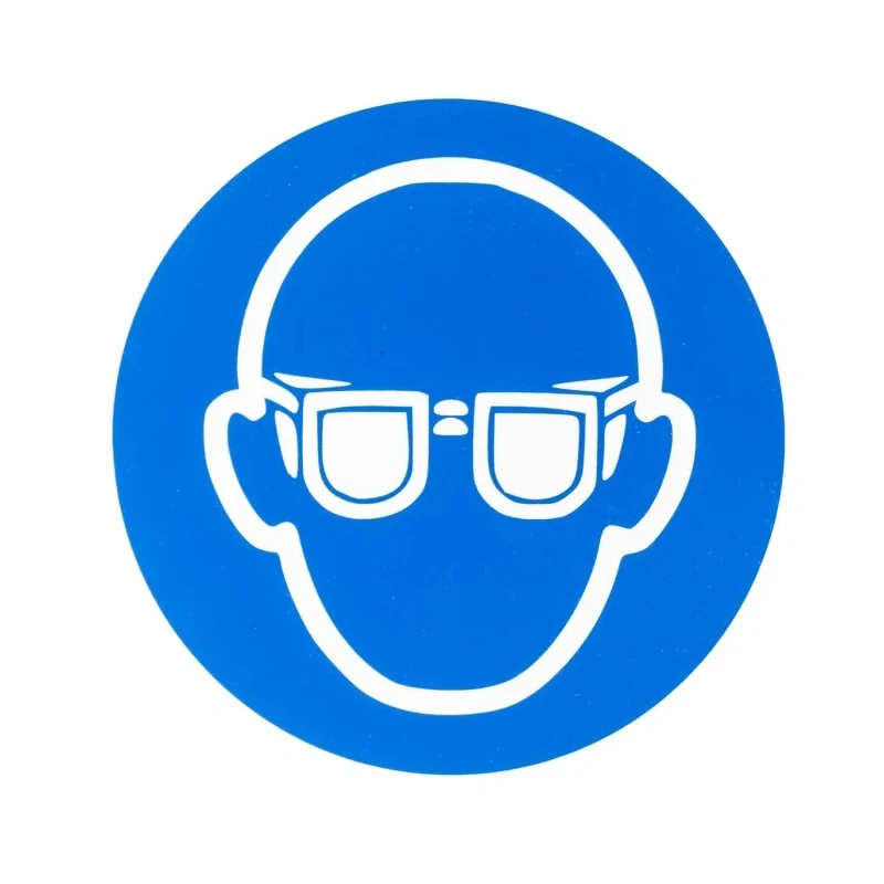 RS PRO Plastic Mandatory Sign PP Wear Eye Protection 200mm x 200mm ISO 7010 813-4586
