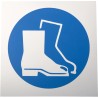 RS PRO Plastic Mandatory Sign Safety Footwear Sign 200mm x 200mm ISO 7010 813-4592