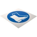 RS PRO Plastic Mandatory Sign Safety Footwear Sign 200mm x 200mm ISO 7010 813-4592
