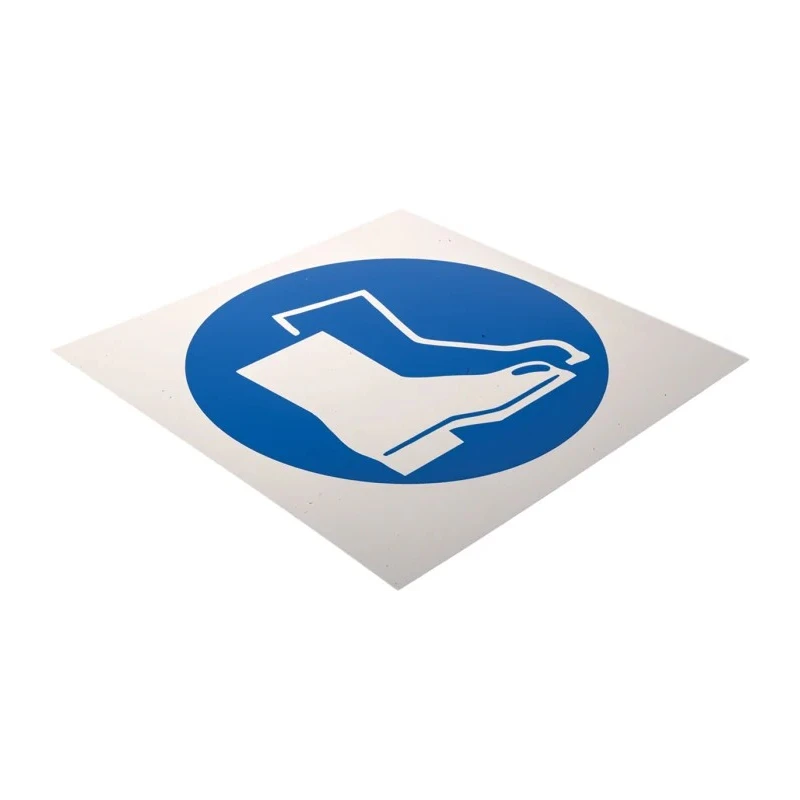 RS PRO Plastic Mandatory Sign Safety Footwear Sign 200mm x 200mm ISO 7010 813-4592