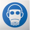 RS PRO Plastic Mandatory Respiratory Protection Sign 200mm x 200mm ISO 7010 813-4599