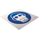 RS PRO Plastic Mandatory Respiratory Protection Sign 200mm x 200mm ISO 7010 813-4599
