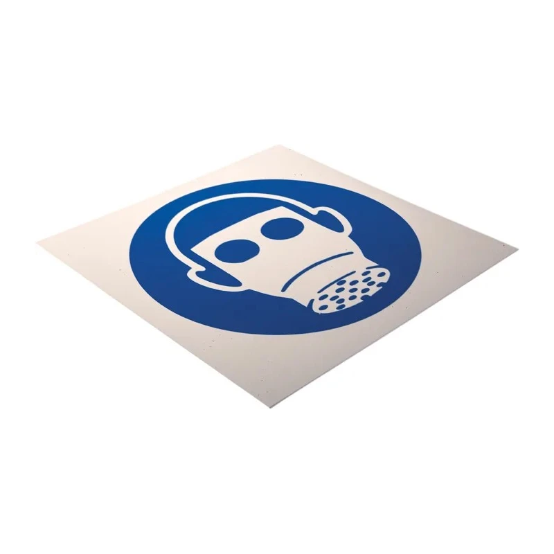 RS PRO Plastic Mandatory Respiratory Protection Sign 200mm x 200mm ISO 7010 813-4599