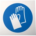 RS PRO Plastic Mandatory Sign Protective Gloves Sign 200mm x 200mm ISO 7010 813-4596