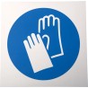 RS PRO Plastic Mandatory Sign Protective Gloves Sign 200mm x 200mm ISO 7010 813-4596