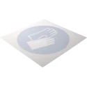 RS PRO Plastic Mandatory Sign Protective Gloves Sign 200mm x 200mm ISO 7010 813-4596