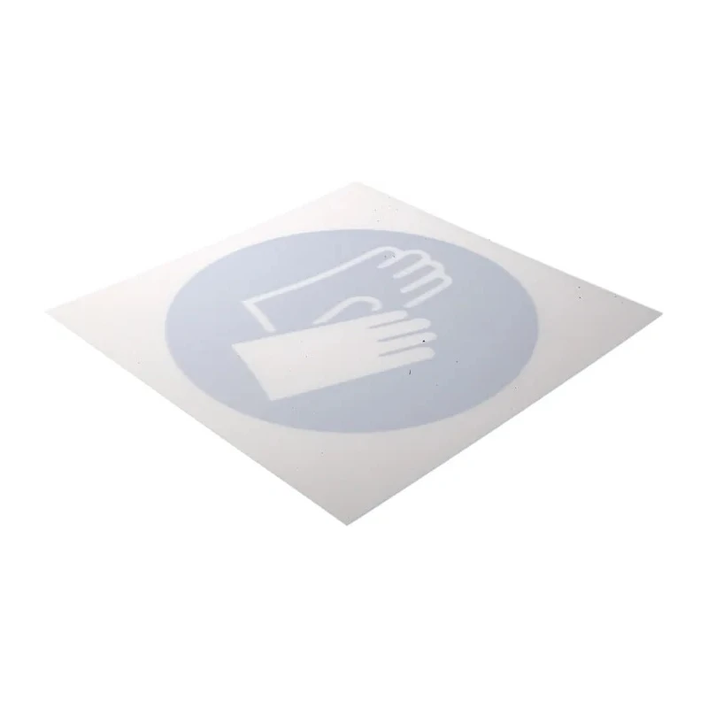 RS PRO Plastic Mandatory Sign Protective Gloves Sign 200mm x 200mm ISO 7010 813-4596