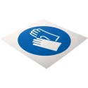 RS PRO Plastic Mandatory Sign Protective Gloves Sign 200mm x 200mm ISO 7010 813-4596