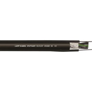 Lapp YY Control Cable 8 Cores 15 AWG Stranded Bare Copper PVC Jacket Black 10m 500V 70°C 38106985