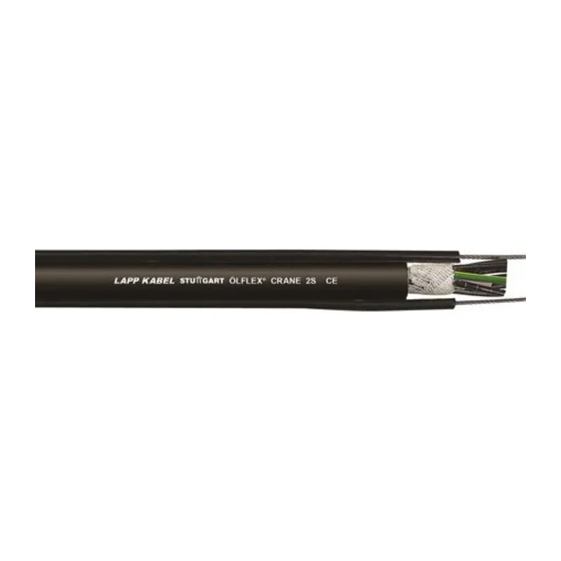 Lapp YY Control Cable 8 Cores 15 AWG Stranded Bare Copper PVC Jacket Black 10m 500V 70°C 38106985