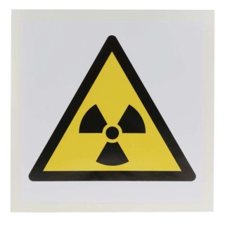 RS PRO Hazard Warning Sign Label Self-Adhesive Vinyl 100mm x 100mm Symbol Radiation 813-4467