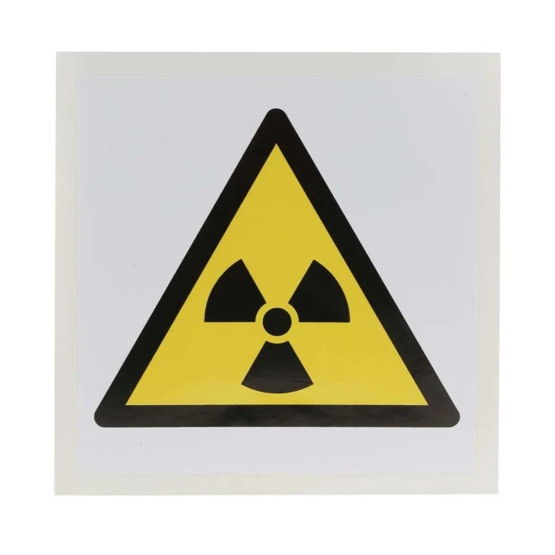 RS PRO Hazard Warning Sign Label Self-Adhesive Vinyl 100mm x 100mm Symbol Radiation 813-4467