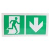 RS PRO Vinyl Emergency Exit Down Sign Label Non-Illuminated 150mm x 300mm 813-4524