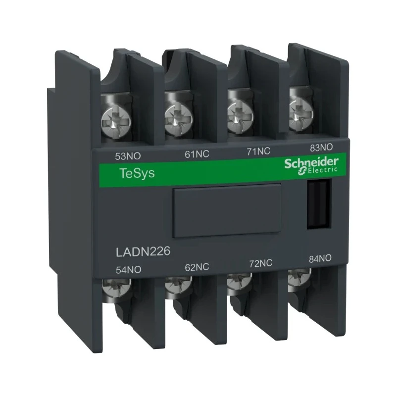 Schneider Electric Auxiliary Contact Block 4 Contact 2 NC/2 NO TeSys D Front Mount 10 A 690V AC LADN226