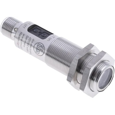 ifm electronic Through Beam Receiver Photoelectric Sensor Barrel Style 25 m Detection Range PNP Output IP67 OGE500