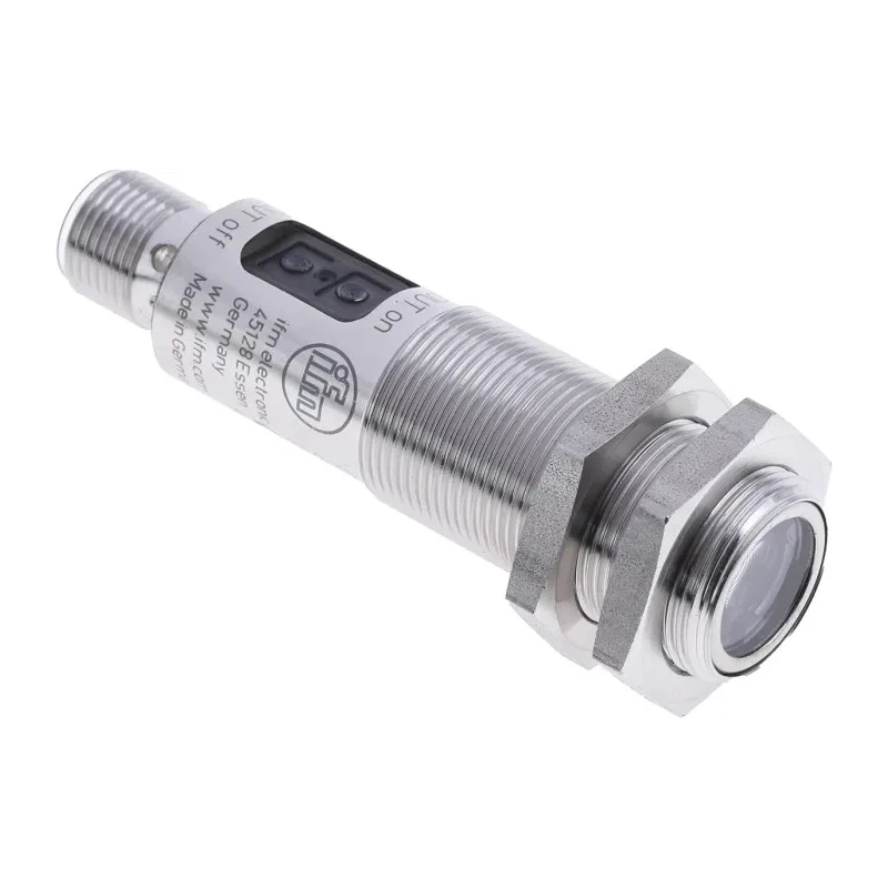 ifm electronic Through Beam Receiver Photoelectric Sensor Barrel Style 25 m Detection Range PNP Output IP67 OGE500