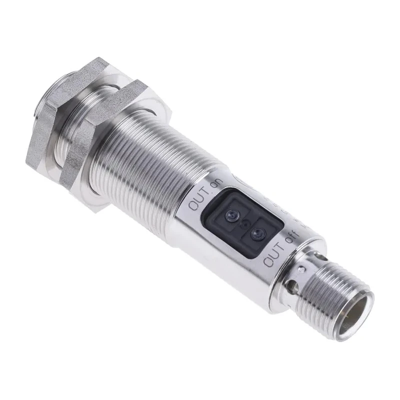 ifm electronic Through Beam Receiver Photoelectric Sensor Barrel Style 25 m Detection Range PNP Output IP67 OGE500