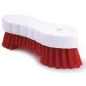 RS PRO White Hand Scrubbing Brush with Red Polyethylene Terephthalate Bristles 205mm Width 65mm Depth 178-7659