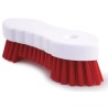 RS PRO White Hand Scrubbing Brush with Red Polyethylene Terephthalate Bristles 205mm Width 65mm Depth 178-7659