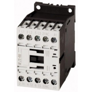 Eaton Contactor 24V dc Coil, 3-Pole, 15A, 7.5kW Power Rating, DIN Rail Mount DILM15