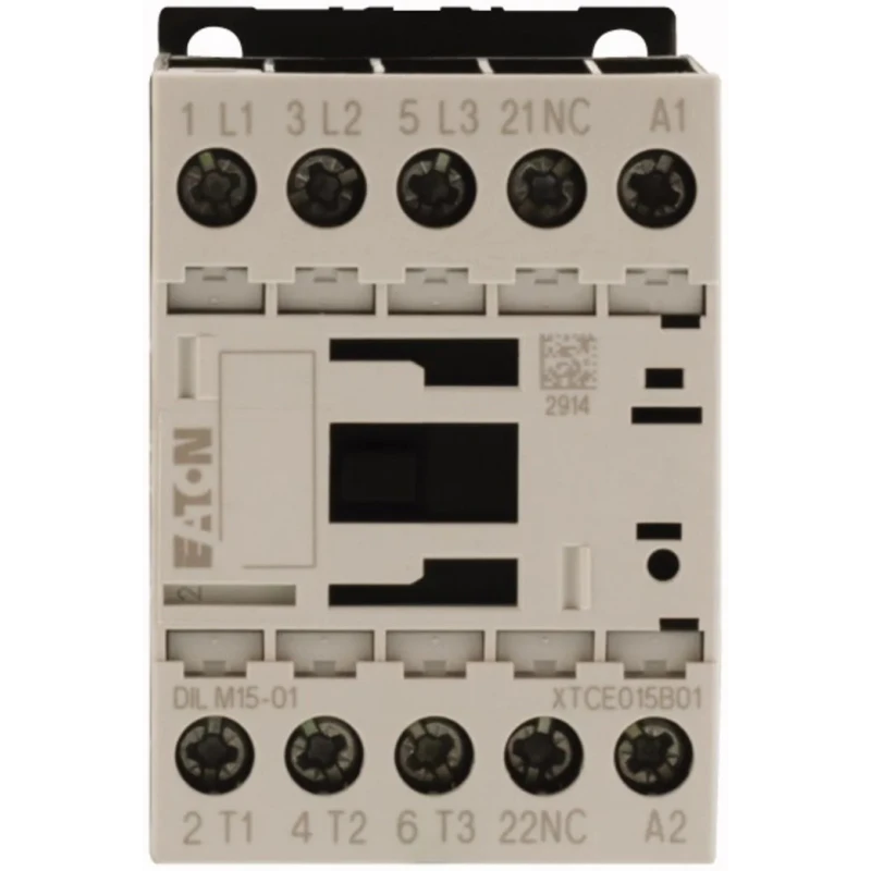 Eaton Contactor 24V dc Coil, 3-Pole, 15A, 7.5kW Power Rating, DIN Rail Mount DILM15