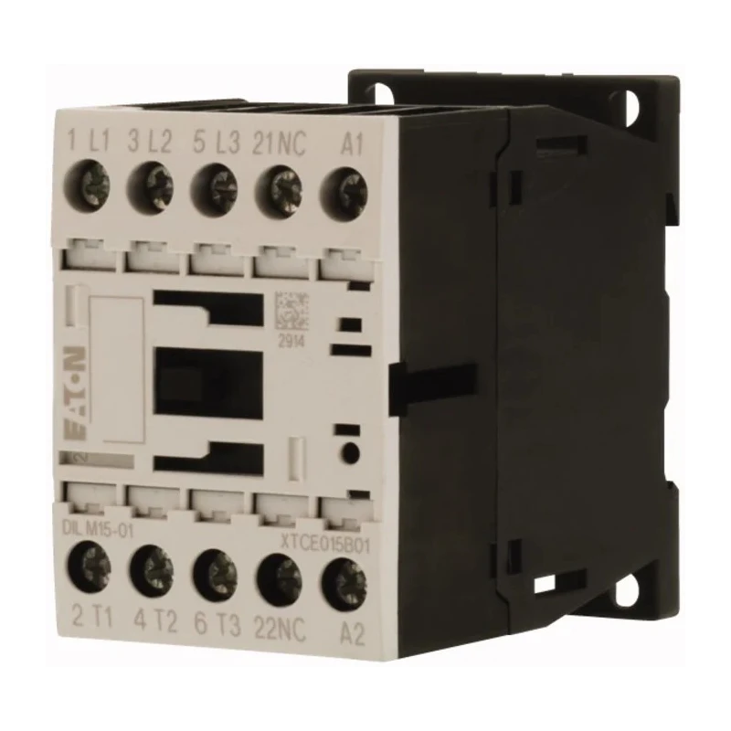 Eaton Contactor 24V dc Coil, 3-Pole, 15A, 7.5kW Power Rating, DIN Rail Mount DILM15